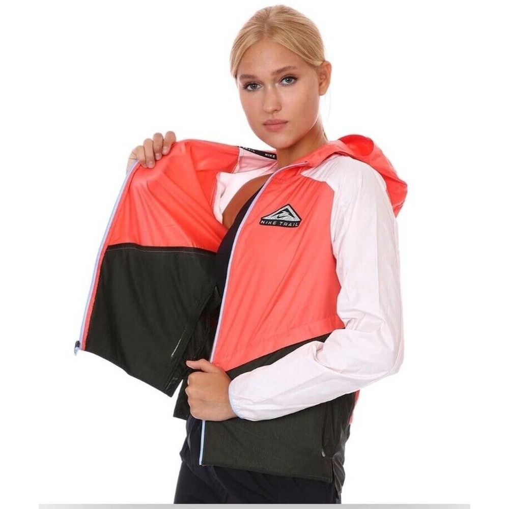 Nike Shield Women Hooded Trail Running Jacket DC8041 814 Water Resistant Size XL